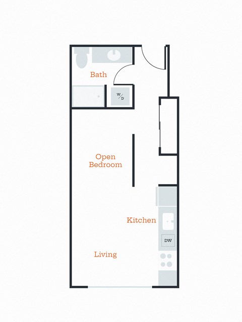 a floor plan of a room with a bed and a closet